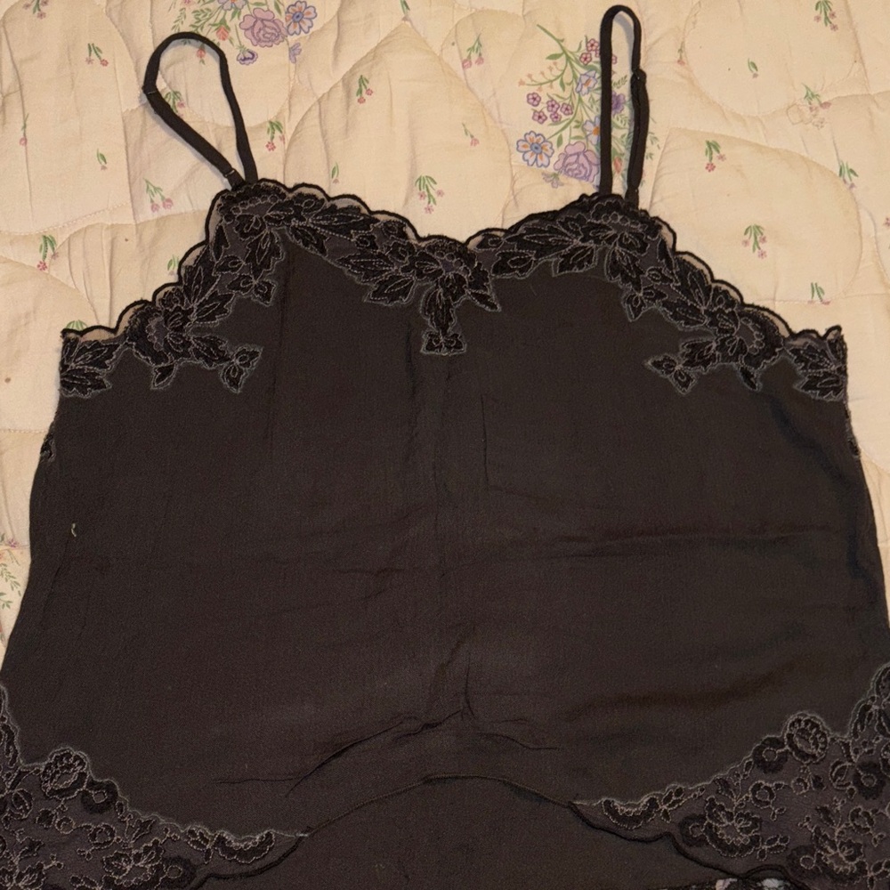 American Eagle Outfitters Black Embellished Crop Camisole - Picture 3 of 3